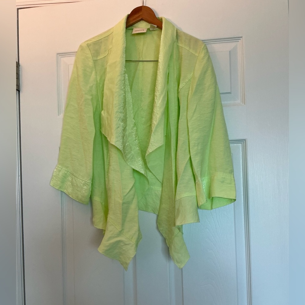 Chico's Light Green Draped Jacket